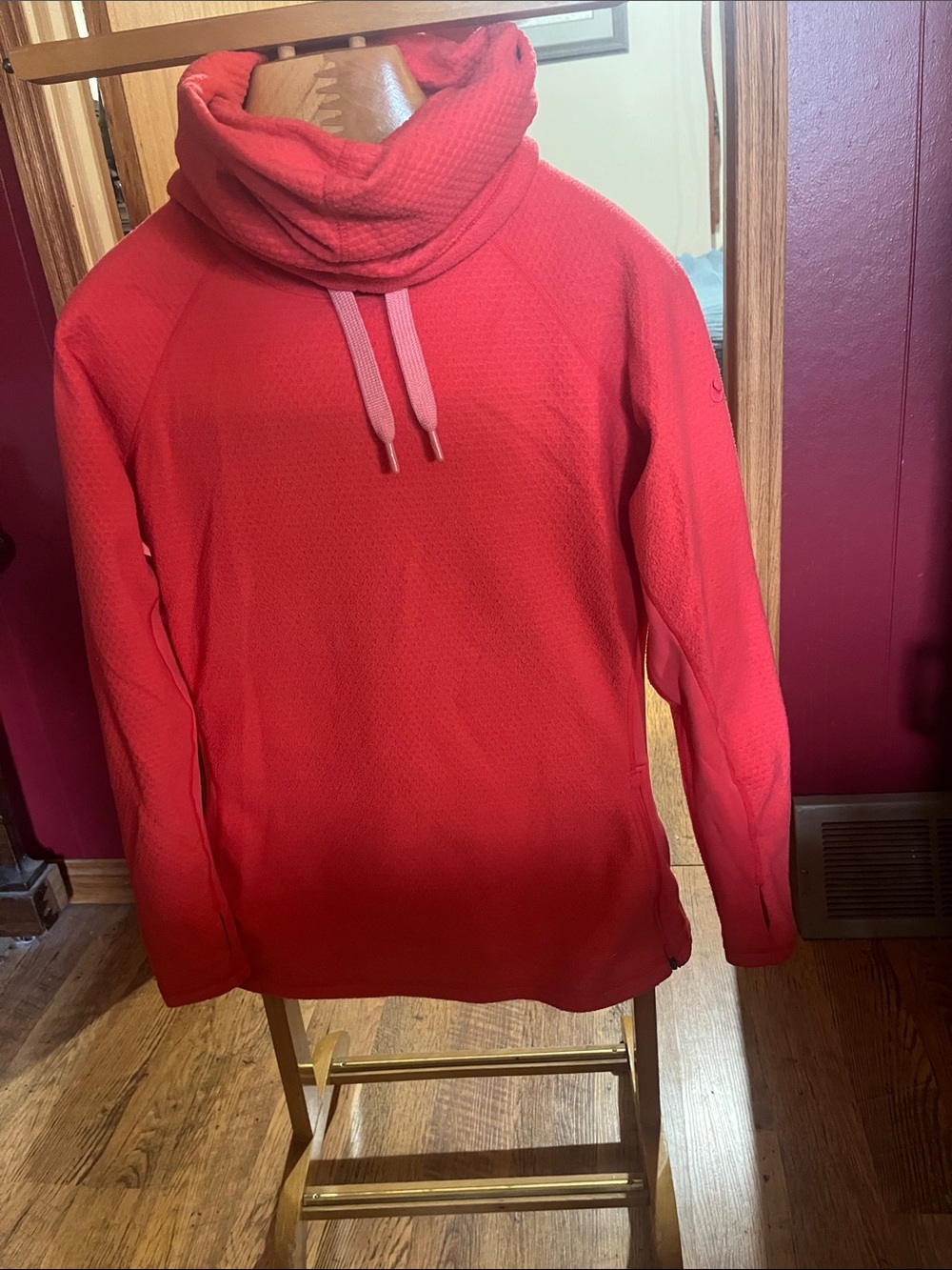 Hot Pink Nike Pullover Hoodie with Funnel Neck